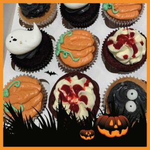 Halloween cupcakes for charity in Wickford, Essex