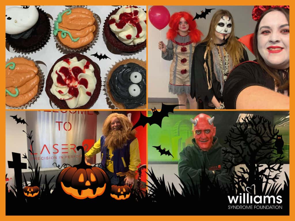 Multiple halloween fancy dress images for Williams Syndrome Foundation fundraising in Wickford, Essex