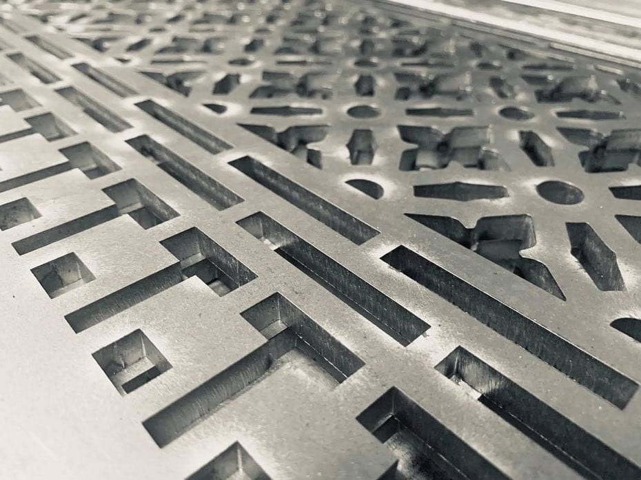 1mm Brass & 5mm Mild Steel laser cutting for a London-based design studio