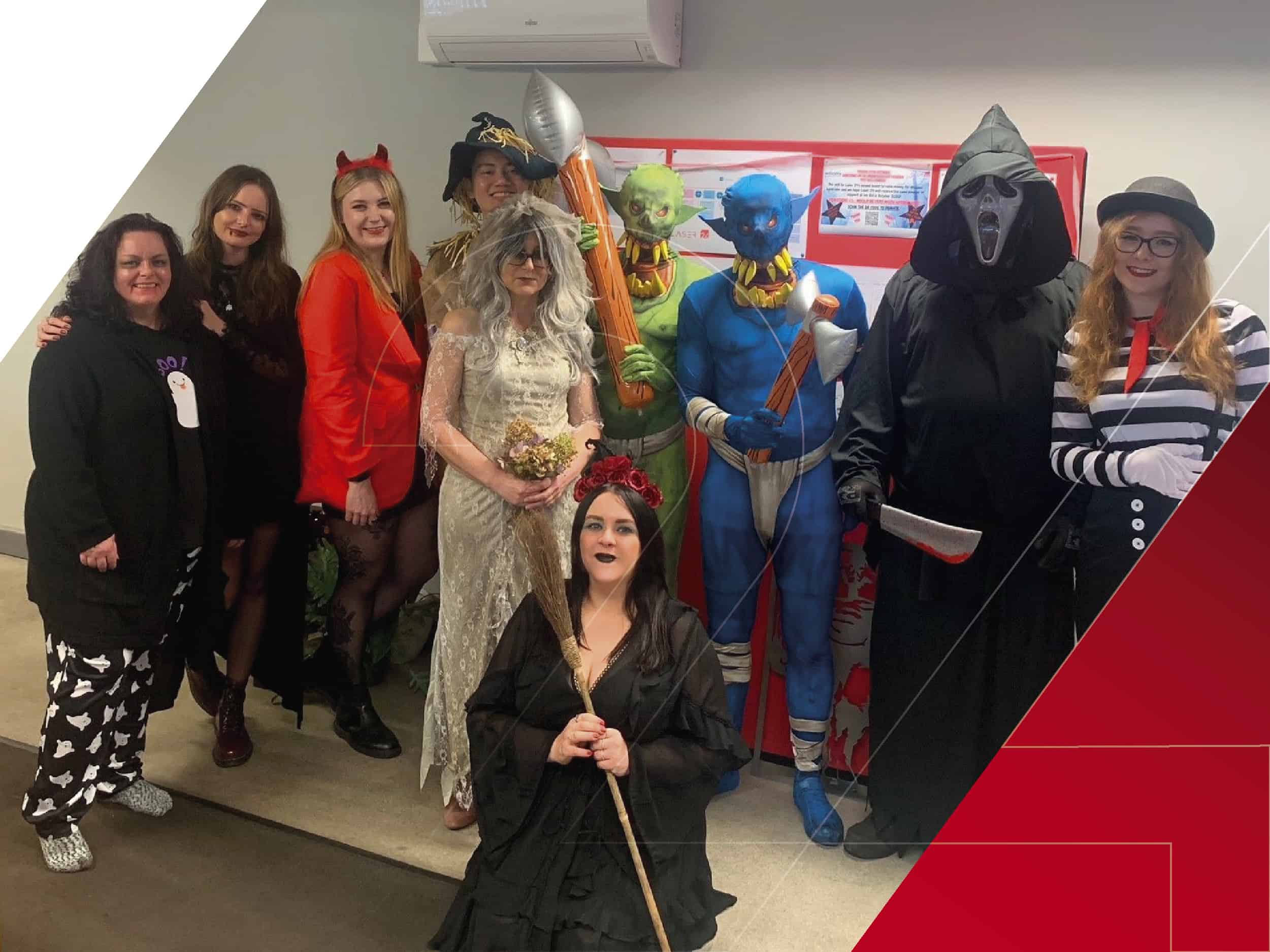 Laser 24 team dressed spooky for halloween to raise money for charity